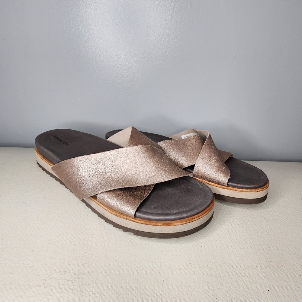 Merrell Metallic Juno Slides Sandals GUC 10 Comfort Casual Shoes women's